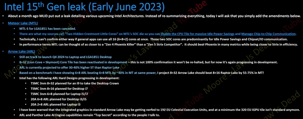 Intel 15代酷睿上台积电3nm 性能或暴涨75％！还有“顶级机密”(图2)