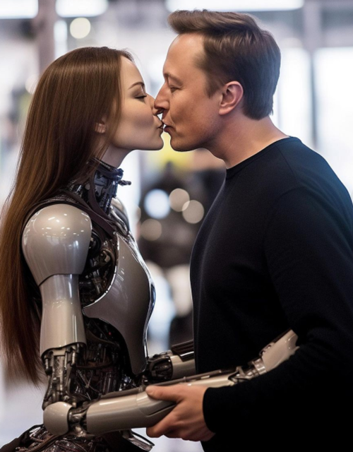 马斯克和美女机器人热吻?(图3) 马斯克和美女机器人热吻?(图3)